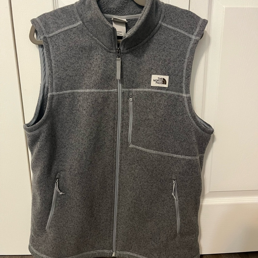 The North Face Light Gray Fleece Vest